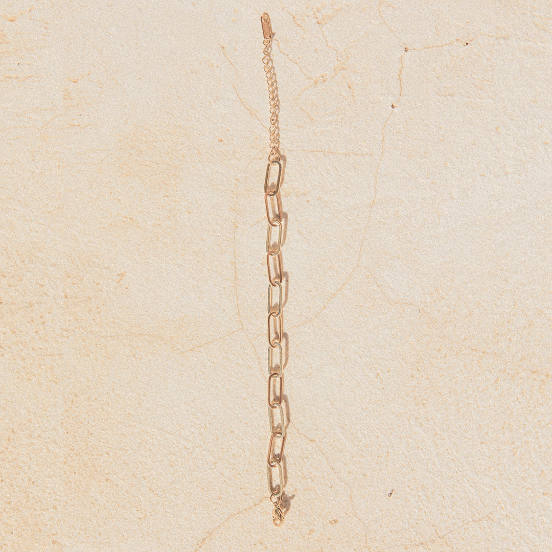 18k vergoldetes Armband mit ovalen Gliedern – für Damen | Wild Tides