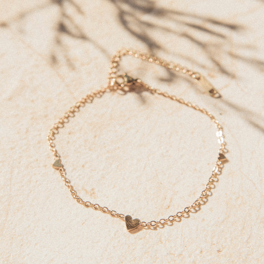 18K gold-plated heart bracelet – for women | Wild Tides