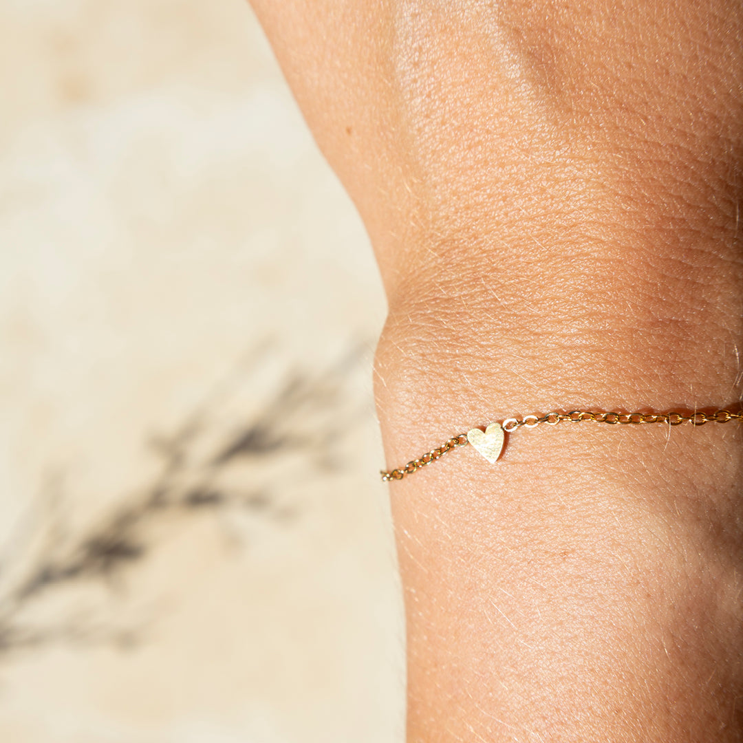 18K vergoldetes Herz-Armband – für Damen | Wild Tides