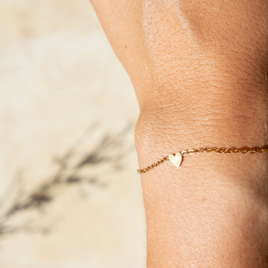 18K gold-plated heart bracelet – for women | Wild Tides