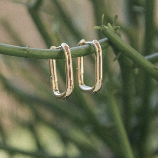 18k gold-plated U-shaped earrings – for women | Wild Tides