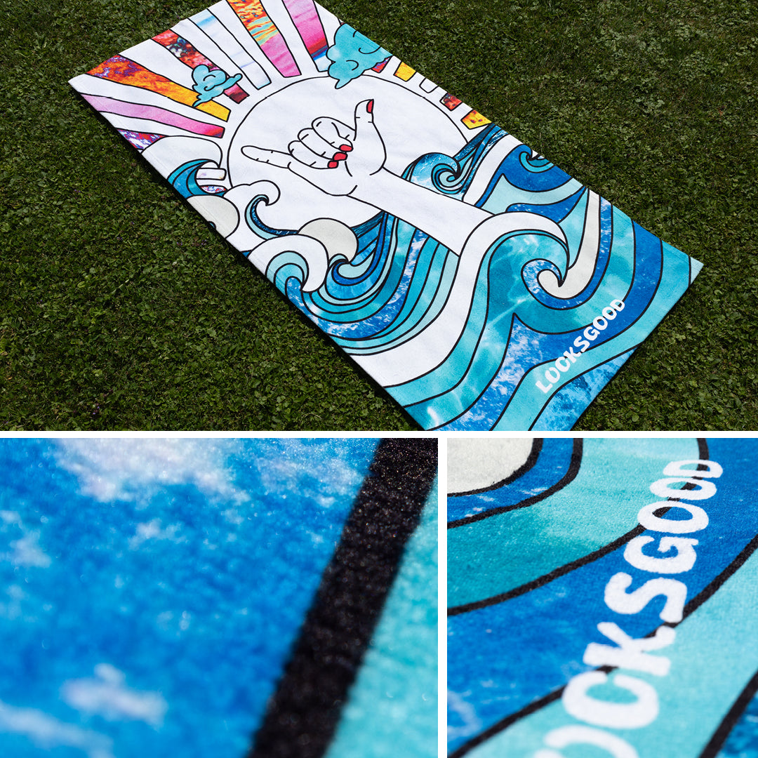 Hang Loose Beach Towel – Soft & Water-Absorbent Surfer Towel