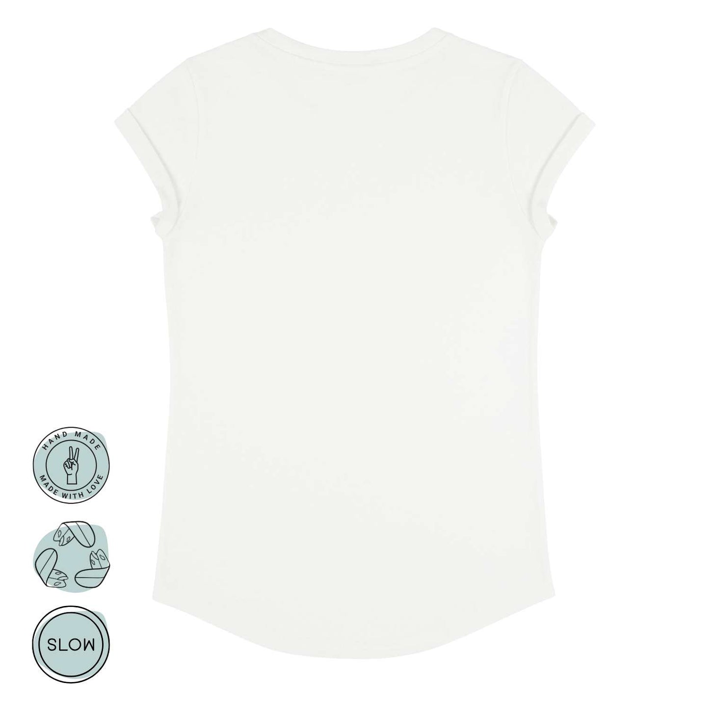 weißes T-shirt Rückansicht