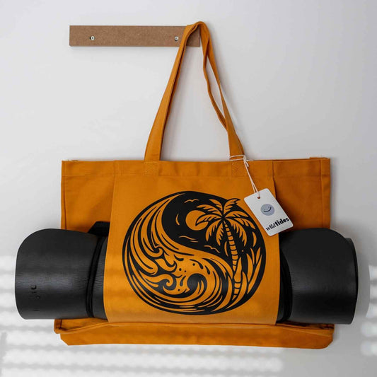 Yoga Tasche mit Mattenhalter im Ocean Yang Design – Vorderansicht