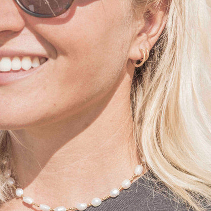 18k gold-plated pearl necklace – for women | Wild Tides