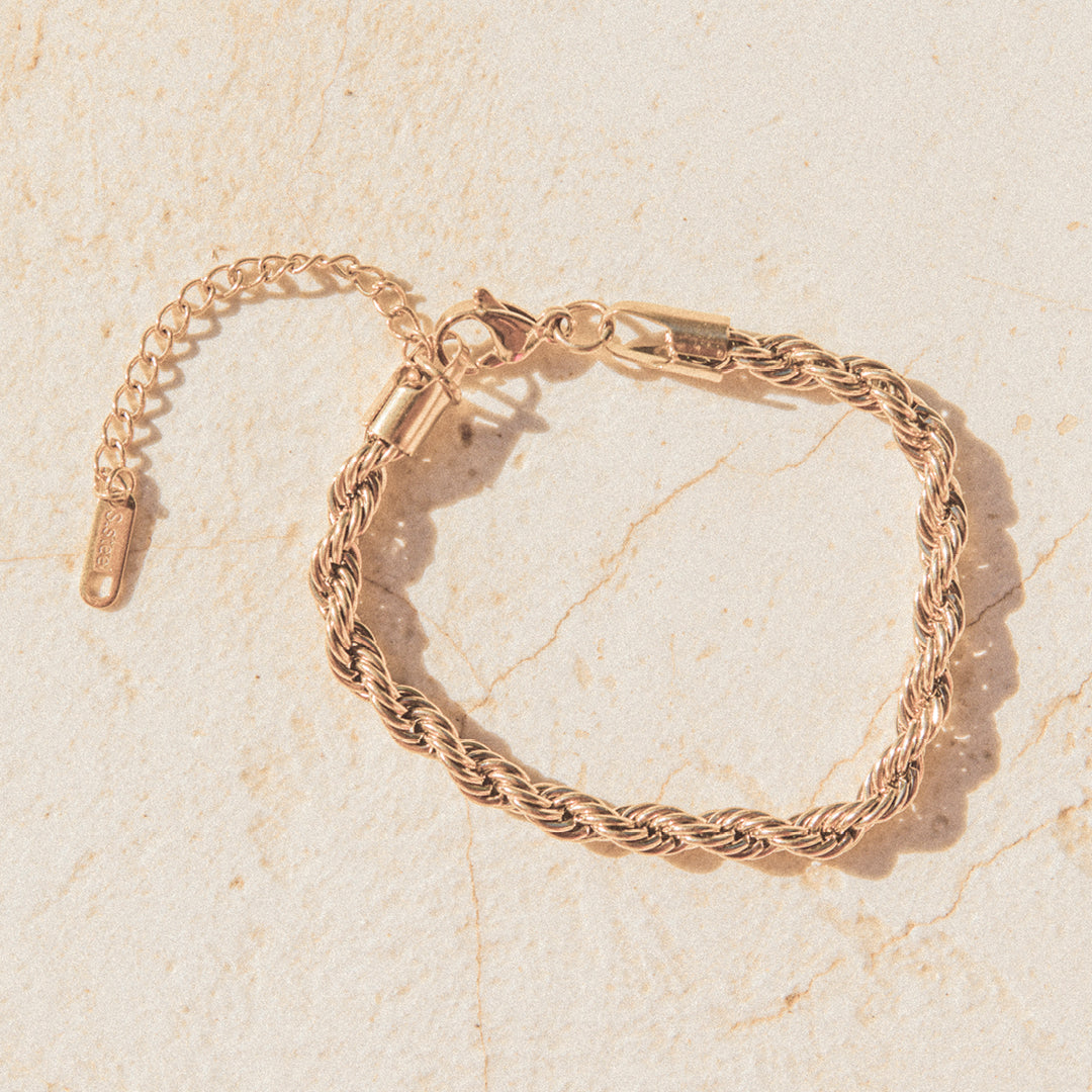 Vergoldetes Kordel-Armband – 18K Schmuck für Damen & Geschenkidee