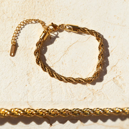 18k gold-plated cord bracelet – for women | Wild Tides