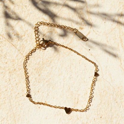 18K gold-plated heart bracelet – for women | Wild Tides