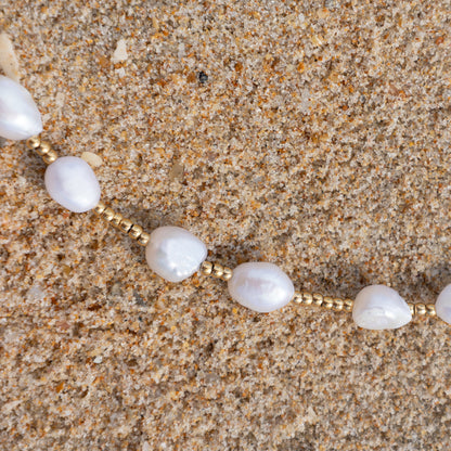 18k gold-plated pearl necklace – for women | Wild Tides