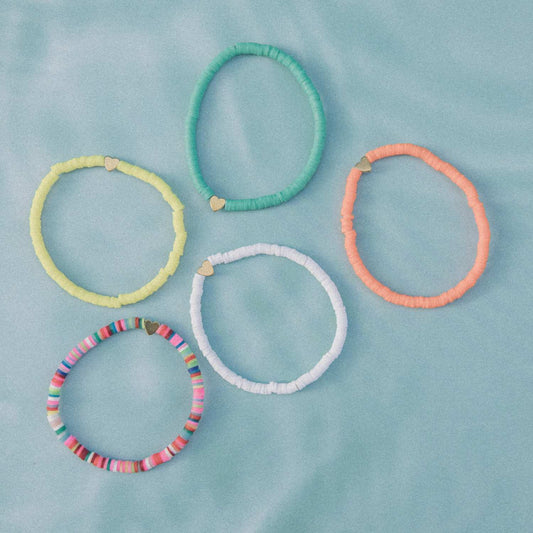 Perlen-Armband mit vergoldetem Herz | Wild Tides