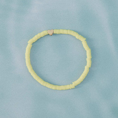 Perlen-Armband mit vergoldetem Herz | Wild Tides
