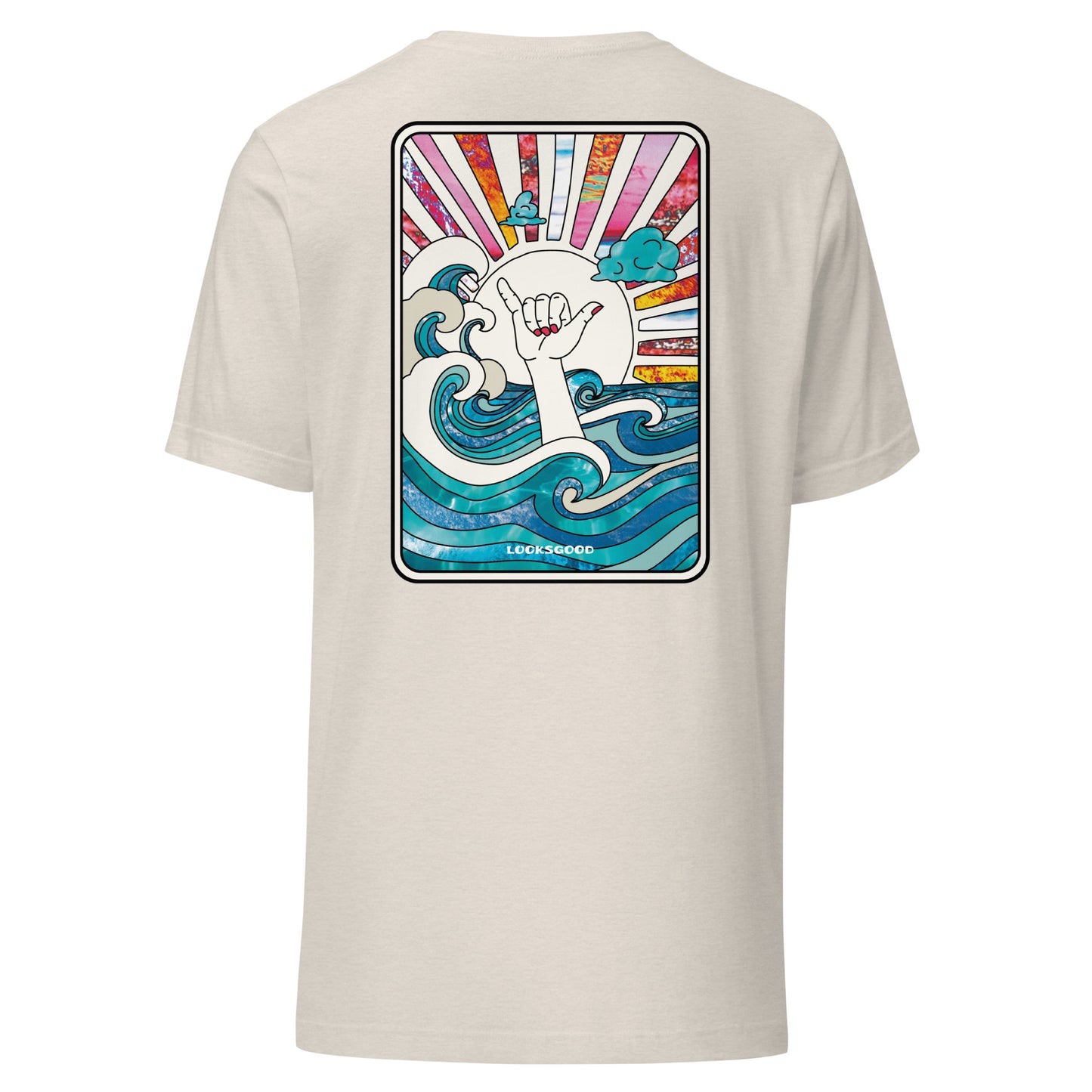 T-Shirt „Surf Cup“ – Unisex Shirt mit Ocean & Hang Loose Print