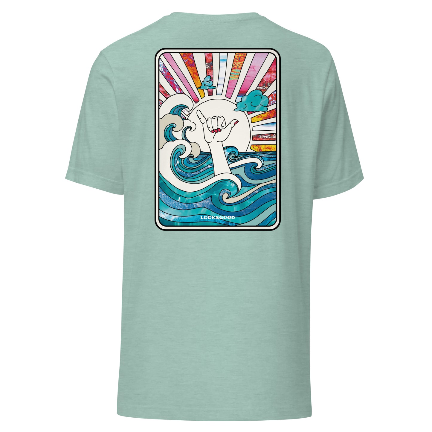 T-Shirt „Surf Cup“ – Unisex Shirt mit Ocean & Hang Loose Print