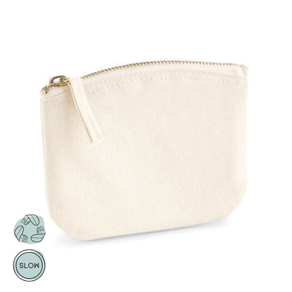 DIY Baumwoll Purse Rohling in Natur sand aus Bio-Baumwolle mit Reißverschluss von Wild Tides