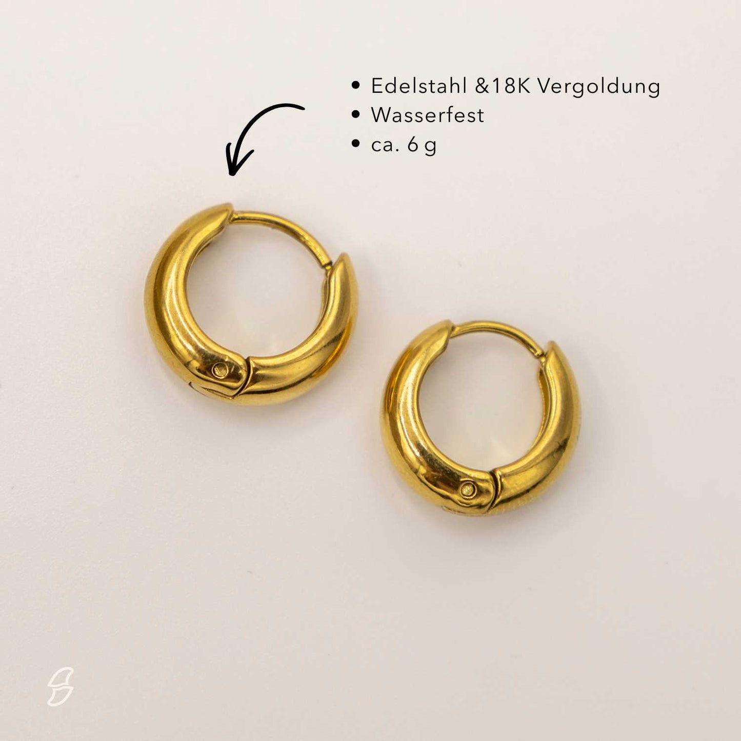 18k gold-plated hoop earrings – set of 3 earrings for women | Wild Tides