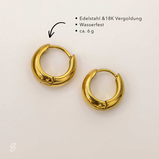 18k gold-plated hoop earrings – set of 3 earrings for women | Wild Tides