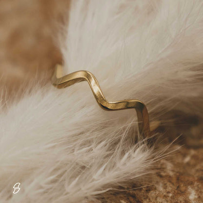 18k gold-plated wave ring – for sea lovers | Wild Tides