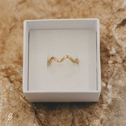 18k gold-plated wave ring – for sea lovers | Wild Tides