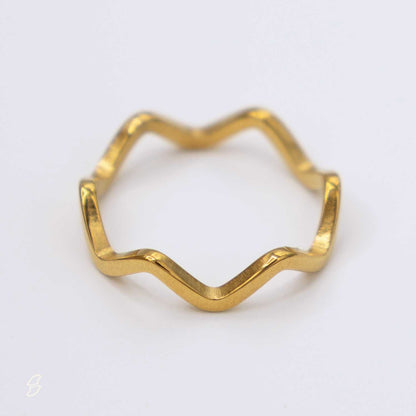 18k gold-plated wave ring – for sea lovers | Wild Tides