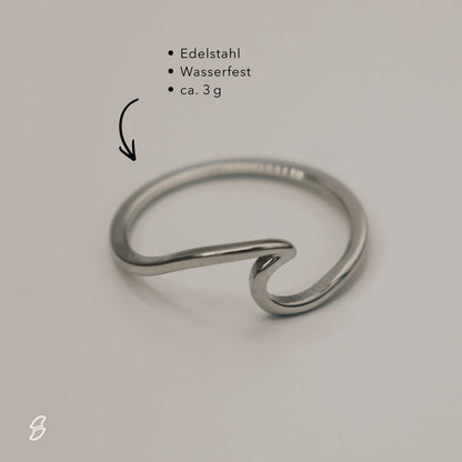 18k gold-plated wave ring – for sea lovers | Wild Tides