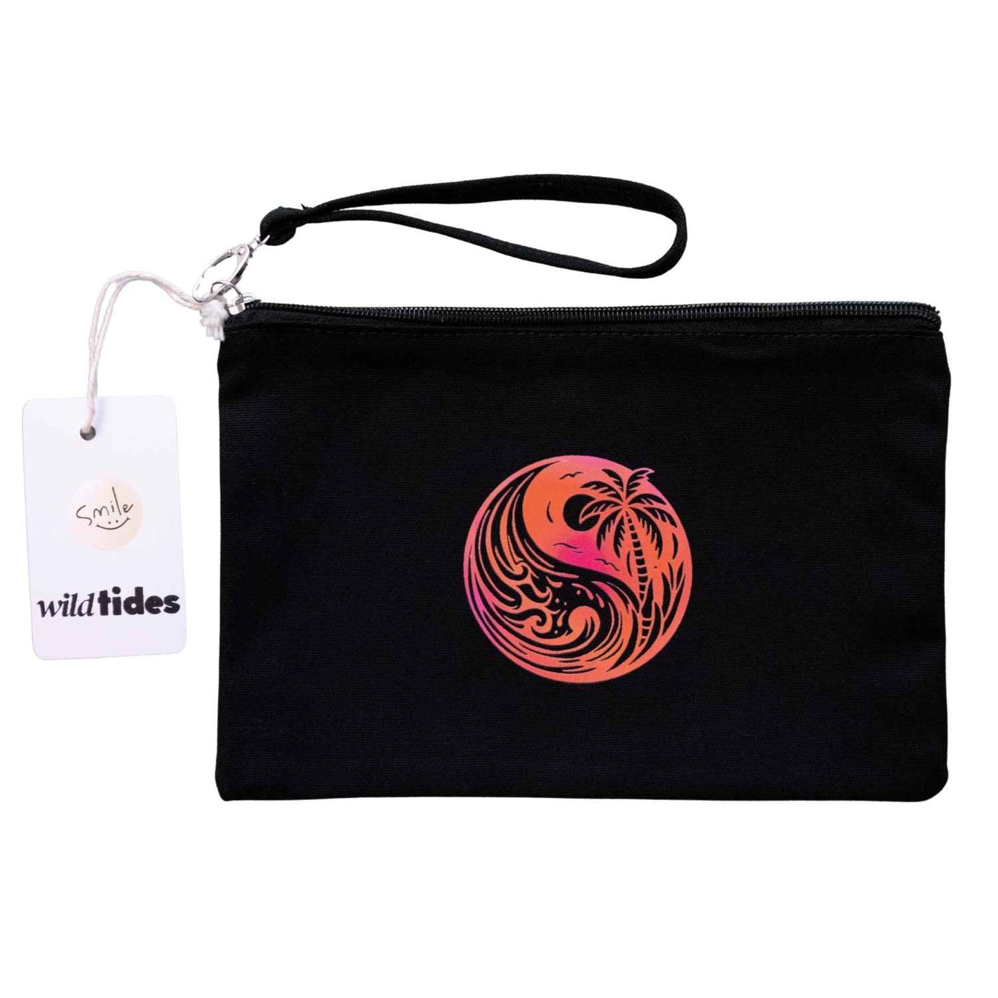 Ocean Yang Beauty Tasche – Nachhaltige Canvas Pouch mit Yin-Yang Design