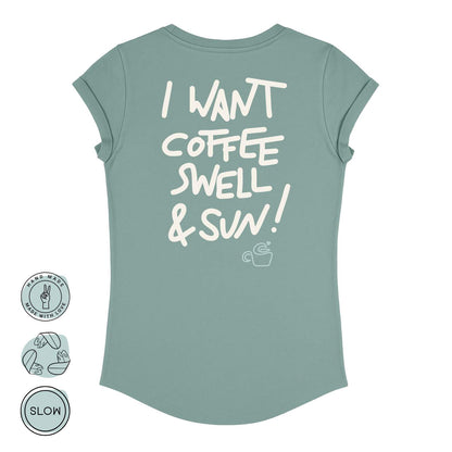Coffee, Swell & Sun Damen T-Shirt | wildtides