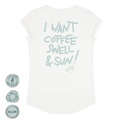 Coffee, Swell & Sun Damen T-Shirt | wildtides