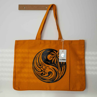 Yoga Tasche mit Mattenhalter im Ocean Yang Design – Vorderansicht