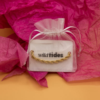 18k gold-plated cord bracelet – for women | Wild Tides