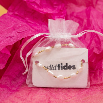 18k gold-plated pearl necklace – for women | Wild Tides